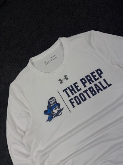 Under Armour HeatGear “The Prep Football” Performance Long Sleeve T-Shirt | White | M/L