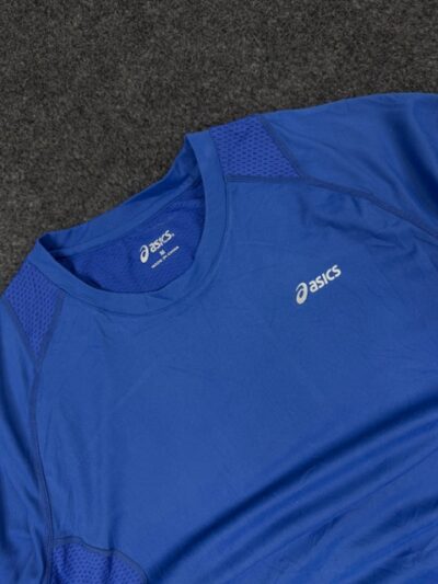 ASICS Blue Performance Long Sleeve T-Shirt | Lightweight Sportswear | Size M/L