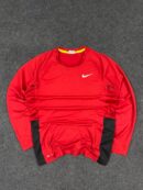 Nike Dri-Fit Long Sleeve Sports T-Shirt Red – M/L