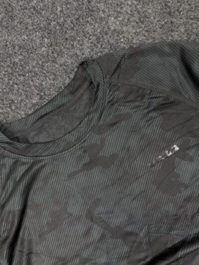Dri-Fit Camo Compression Long Sleeve Gym T-Shirt Stretchable – Black | Size L