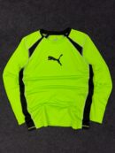 Puma Neon Green Compression Long Sleeve Training T-Shirt | Stretchy Gym & Sports Wear – XS