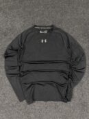 Under Armour HeatGear Compression Long Sleeve T-Shirt – Black | Size M