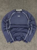 Under Armour HeatGear Compression Long Sleeve T-Shirt Navy Blue – Size XL