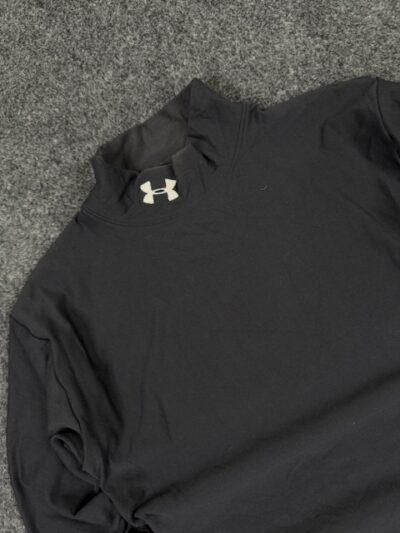 Under Armour Black Mock Neck Compression Top – Size M