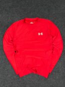 Under Armour HeatGear Red Long Sleeve Training T-Shirt | Breathable & Stretch Fit | Size L