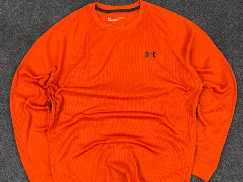 Under Armour Orange Thermal Long Sleeve Training T-Shirt – L/XL