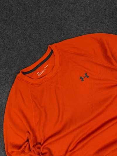 Under Armour Orange Thermal Long Sleeve Training T-Shirt – L/XL