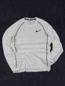 Nike Pro Dri-FIT White Compression Full Sleeve T-Shirt (M/L)