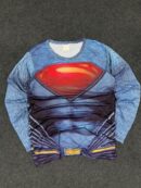 Superman Printed Compression Full Sleeve Gym T-Shirt – Stretch Fit (L)