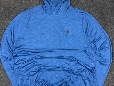 Spyder Active Blue Performance Hoodie – Stretch Fit Gym & Outdoor Wear (2XL/3XL)