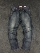 Moncler Gamme Bleu Slim Tapered Denim Jeans – Dark Grey Wash with Red Accents – (W30 L37.5)