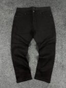 NIX Black Slim Straight Denim Jeans – Jet Black Solid Wash – (W36 L39)
