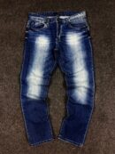 Calvin Klein Men’s Skinny Narrow Leg Blue Washed Jeans (W34 L39)