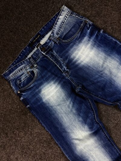 Calvin Klein Men’s Skinny Narrow Leg Blue Washed Jeans (W34 L39)