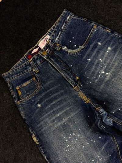 Pepe Jeans London Paint Splatter Wide Leg Denim (W32 L43)