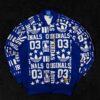 Adidas Originals All Over Print Blue Track Jacket – Trefoil Graphic Full Zip (Size S/M)