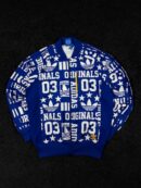 Adidas Originals All Over Print Blue Track Jacket – Trefoil Graphic Full Zip (Size S/M)