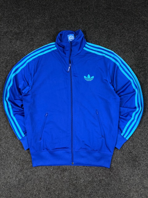 Adidas originals blue 3 stripe track jacket – trefoil logo full zip (size xl) Adidas Originals Blue 3 Stripe Track Jacket – Trefoil Logo Full Zip (Size XL)