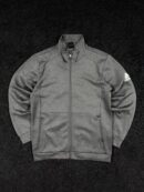 Adidas Grey Full Zip Sports Track Jacket – Minimal Logo Activewear (Size XS)