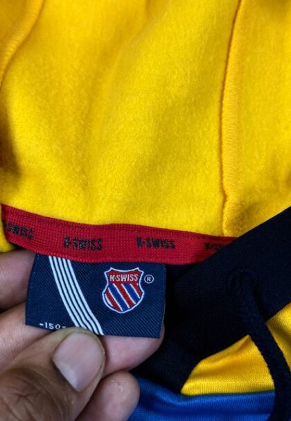 K-Swiss K66 California Colorblock Hoodie – Yellow & Navy Sports Sweatshirt (Size S)