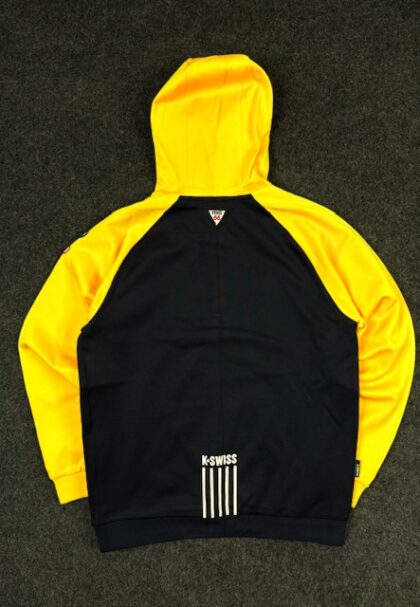 K-Swiss K66 California Colorblock Hoodie – Yellow & Navy Sports Sweatshirt (Size S)