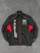 EXR Racing Black & Red Sports Track Jacket – Zip Up Athletic Jacket (Size L)