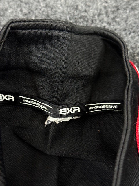 Exr racing black & red sports track jacket – zip up athletic jacket (size l) EXR Racing Black & Red Sports Track Jacket – Zip Up Athletic Jacket (Size L) - Image 3