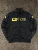 Kappa Black Sports Track Jacket – Logo Print Zip Jacket (Size L)