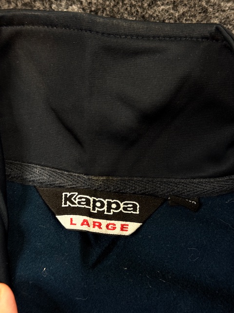 Kappa black sports track jacket – logo print zip jacket (size l) Kappa Black Sports Track Jacket – Logo Print Zip Jacket (Size L) - Image 3