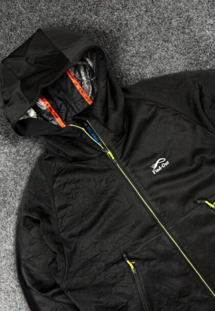 Find-Out Black Hooded Sports Jacket – Premium Zip Winter Jacket (Size L/XL)