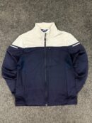 Asics Navy Grey Men’s Track Jacket – Premium Sports Zip Jacket (Size S)