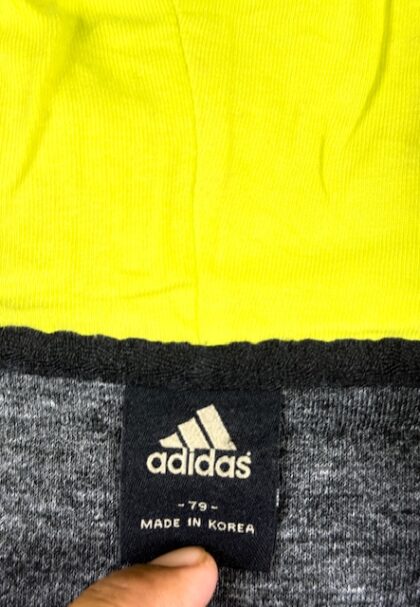 Adidas Zip-Up Hoodie Black Neon Contrast – Size M