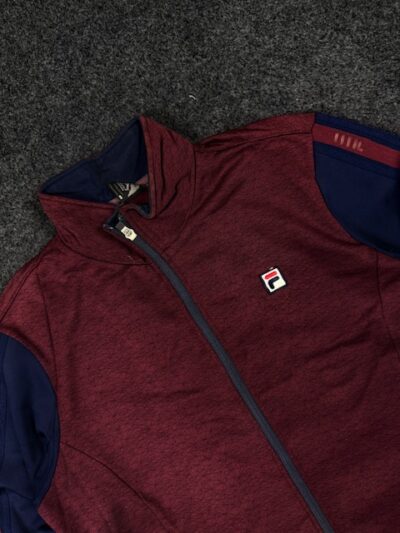 Fila Maroon & Navy Full Zip Track Jacket (M)