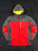 Fila Red & Grey Hooded Full Zip Sports Jacket (XL)