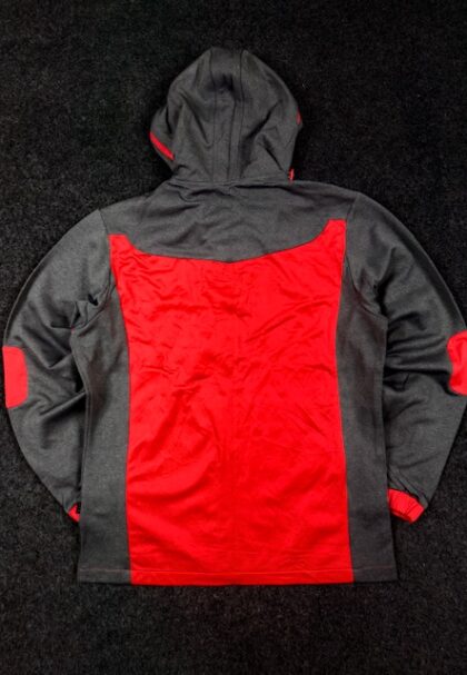 Fila Red & Grey Hooded Full Zip Sports Jacket (XL)