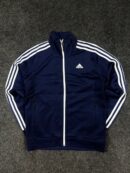 Adidas Navy Blue 3-Stripes Full Zip Track Jacket (M)