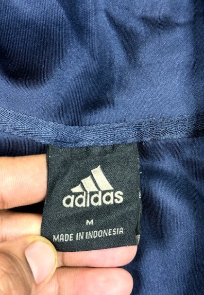 Adidas Navy Blue 3-Stripes Full Zip Track Jacket (M)