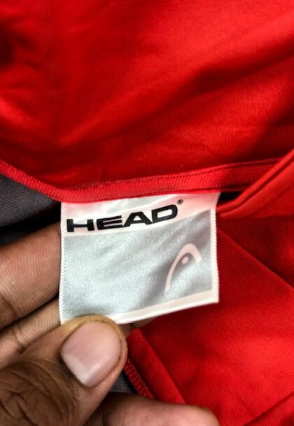 Head Red & grey Full Zip Track Jacket (XL)