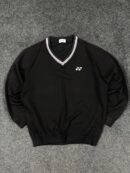 Yonex V-Neck Black Sweatshirt Sportswear (L)