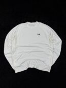 Under Armour HeatGear Long Sleeve Training Tee – Off-White / Cream – Size M/L
