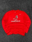 Nike Dri-Fit Fairfield Club Basketball Long Sleeve Tee Red (L)