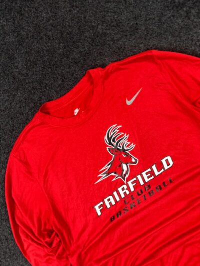 Nike Dri-Fit Fairfield Club Basketball Long Sleeve Tee Red (L)