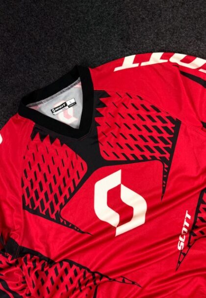 Home Scott Series 250 Motocross Jersey Red Black (L/XL Adult)