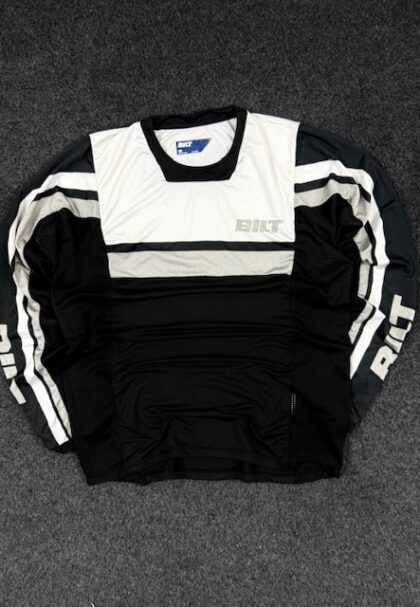 Home BILT Performance Mesh Riding Jersey Black White (M/L)