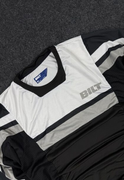 Home BILT Performance Mesh Riding Jersey Black White (M/L)