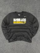 Nike Dri-FIT Diamond Jacks Baseball Long Sleeve T-Shirt Black (L)