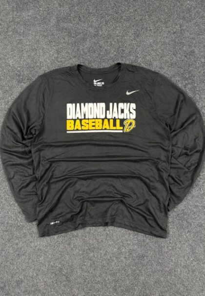 Nike Dri-FIT Diamond Jacks Baseball Long Sleeve T-Shirt Black (L)