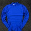 Under armour compression mock neck long sleeve t-shirt blue (s) Under Armour Compression Mock Neck Long Sleeve T-Shirt Blue (S)