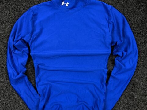 Under Armour Compression Mock Neck Long Sleeve T-Shirt Blue (S)
