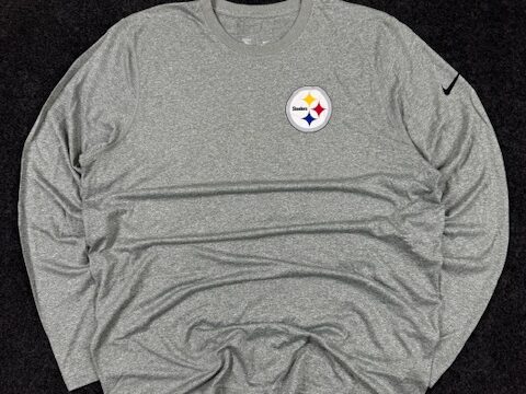 Nike Dri-FIT NFL Pittsburgh Steelers Long Sleeve Training T-Shirt Grey (XL/XXL)
